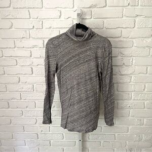 J.Crew Heather Gray Cotton Turtleneck Long Sleeve XS